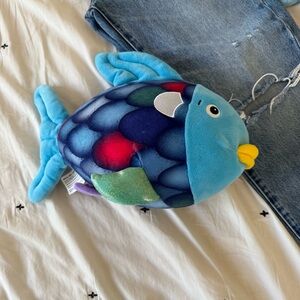 Kohl's Vibrant Plush Fish Toy‎ - Blue, Red, Yellow Rainbow Fish Plush